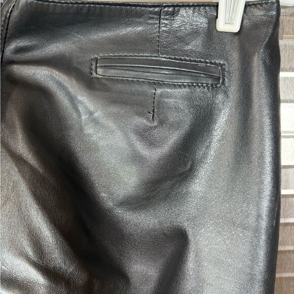 Maybe.com Argentina Black Genuine Leather Pants 6 - Picture 5 of 10